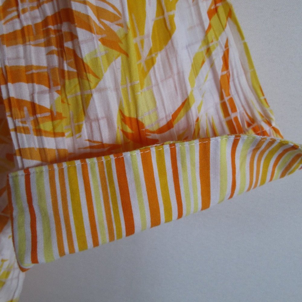 Alfred Dunner Womens Floral Print Yellow\Orange\White Button Down Shirt … - Picture 5 of 8